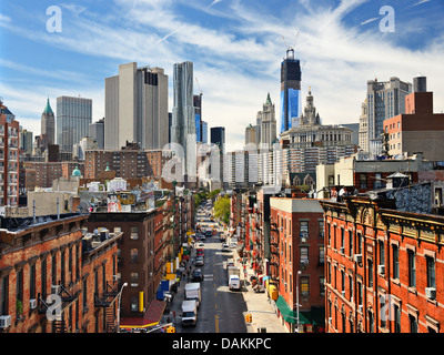 Lower East Side Manhattan Cityscape in New York City. Stock Photo