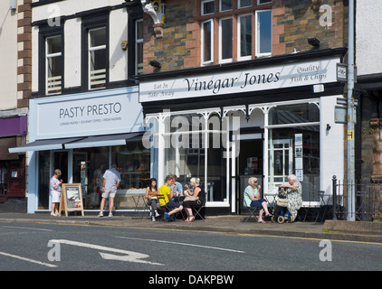 Fast food outlets in Bowness, Lake District National Park, Cumbria, England UK Stock Photo