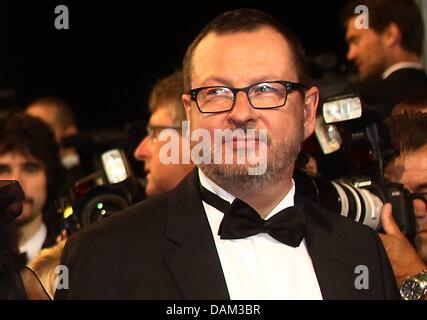 (dpa file) - A file picture dated 18 May 2011 shows Danish director Lars Von Trier arriving for the screening of his movie 'Melancholia' during the 64th Cannes Film Festival, in Cannes, France. Von Trier stirred controversy with remarks about his being a Nazi at a press conference on his movie in Cannes on 18 May 2011. After the press office of the Cannes Film Festival issued a rel Stock Photo