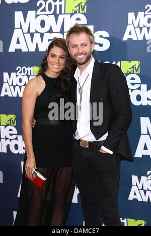 Actress Nikki Reed and musician Paul McDonald  arrive at the MTV Movie Awards at Universal Studio's Gibson Amphitheatre in Universal City/Los Angeles, USA, on 05 June 2011. Photo: Hubert Boesl Stock Photo