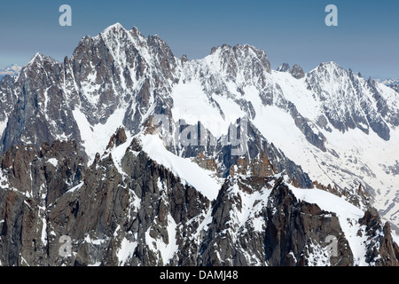 View from Aiguille du Midi Stock Photo