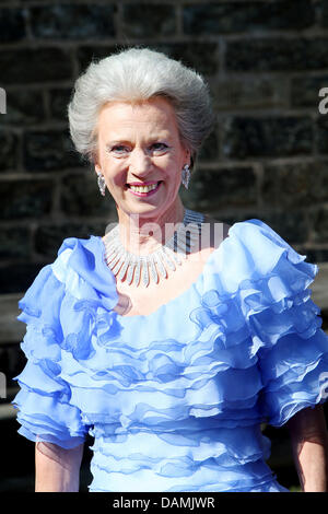 Princess Benedikte of Denmark arrives for the religious wedding of Princess Nathalie of Sayn-Wittgenstein-Berleburg and  Alexander Johannsmann at the Evangelical Church of the castle in Bad Berleburg, Germany, 18 June 2011. The couple had a civil marriage on May 27th, 2010. Photo: Patrick van Katwijk Stock Photo