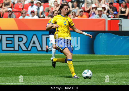Sweden's Lotta Schelin is pictured during the Group C match against Colombia of the FIFA Women's World Cup 2011 in Leverkusen, Germany, 28 June 2011. Photo: Revierfoto Stock Photo
