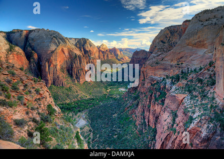 USA, Utah, Zion National Park, Zion Canyon from Angel's Landing Stock Photo