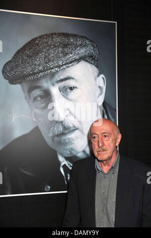 The Georgian director Otar Iosseliani poses during the awarding of the  CineMerit Award in Munich, Germany, 01 July 2011. Iosseliani was honoured for his lifetime work. The awarding took place within the Film Festival Munich. Photo: Felix Hoerhager Stock Photo