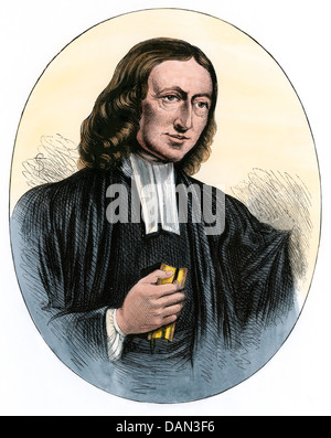 John Wesley. Hand-colored woodcut Stock Photo