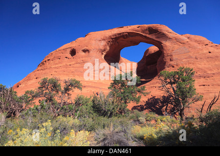 USA, Arizona, Monument Valley, Double Arch Stock Photo