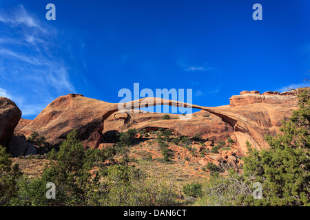 USA, Utah, Moab, Arches National Park, Landscape Arch Stock Photo