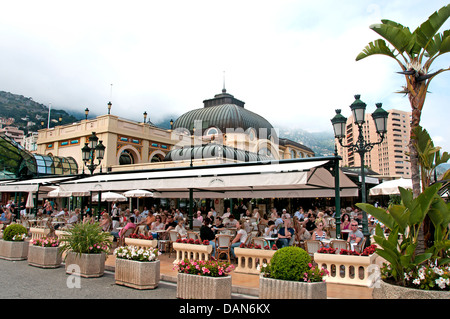 Cafe de Paris Place du Casino Monte Carlo  Principality of Monaco French Riviera Cote D'Azur Stock Photo