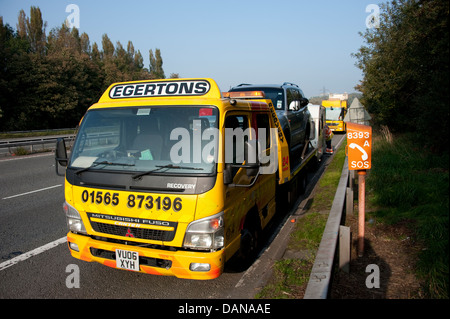 Egertons Motorway breakdown rescue truck UK Stock Photo