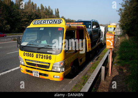 Egertons Motorway breakdown rescue truck UK Stock Photo