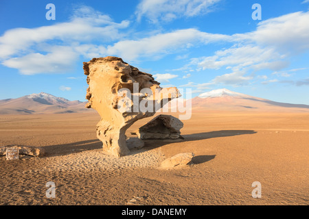 Rock formation Arbol de Piedra in the desert of Bolivia Stock Photo