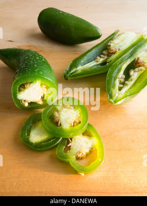 Still Life of Jalapeno Peppers Stock Photo