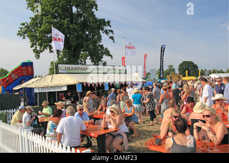 Pimm's Bar, Summer Magic Live music festival, Stoke Park, Guildford, Surrey, England, Great Britain, United Kingdom, UK, Europe Stock Photo