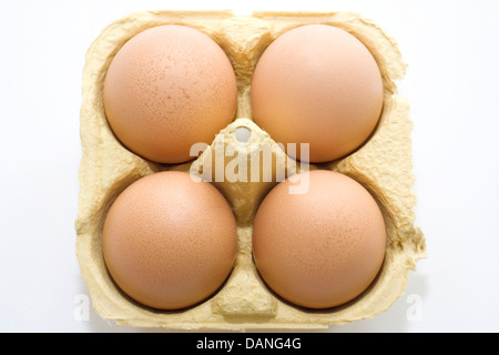 Eggs in a box Stock Photo