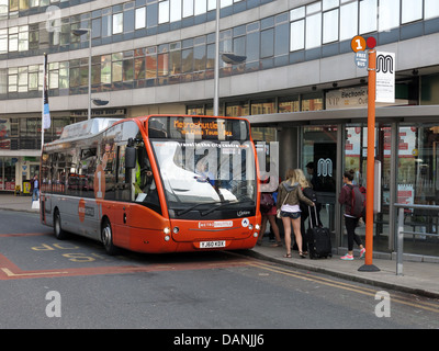 Manchester city transport free bus the MetroShuttle Stock Photo