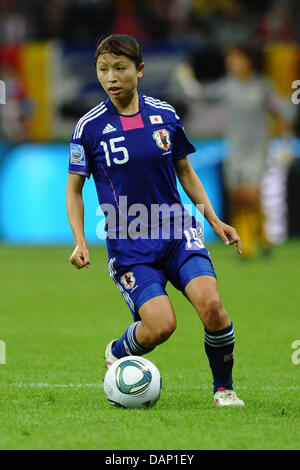 Japanese national soccer player Aya Sameshima is pictured during the final match of the FIFA Women's World Cup in Frankfurt Main, Germany, 17 July 2011. Photo: Revierfoto Stock Photo