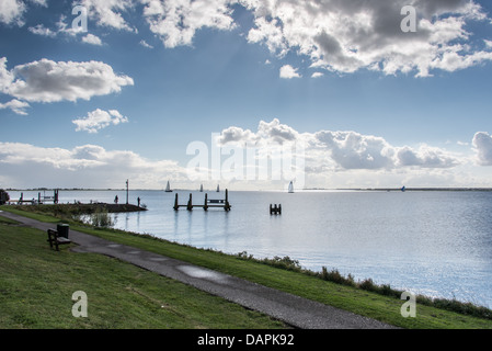 view over  the lake haringvliet Holland Stock Photo