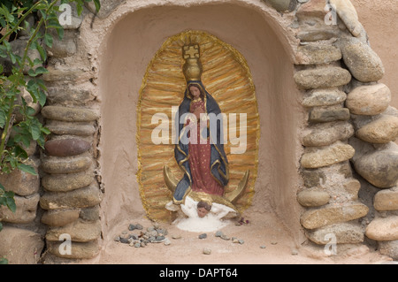 Our Lady of Guadalupe statue, St Francis of Assisi church, Ranchos de Taos, NM. Digital photograph Stock Photo