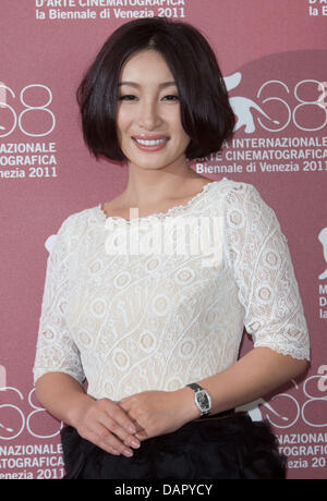 Actress Hailu Qin poses after the press conference of the movie 'Tao Jie' at the 68th Venice Film Festival in Venice, Italy, 05 September 2011. The festival runs from 31 August to 10 September.  Photo: Hubert Boesl Stock Photo