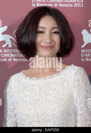 Actress Hailu Qin poses after the press conference of the movie 'Tao Jie' at the 68th Venice Film Festival in Venice, Italy, 05 September 2011. The festival runs from 31 August to 10 September.  Photo: Hubert Boesl Stock Photo