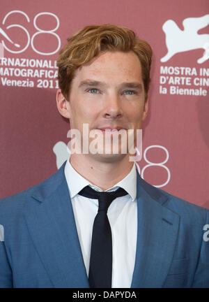 British actor Benedict Cumberbatch poses after the press conference for the film 'Tinker, Tailor, Soldier, Spy' at the 68th Venice Film Festival in Venice, Italy, 05 September 2011. The movie is presented in the official competition of the festival that runs from 31 August to 10 September.  Photo: Hubert Boesl Stock Photo