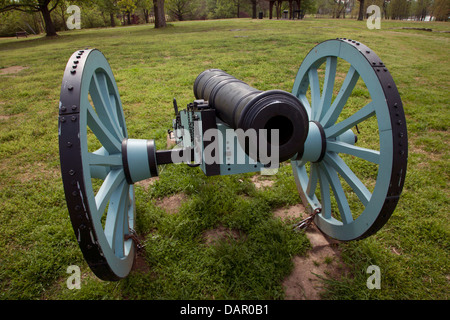 Canon at Fort Smith National Historic Site in Fort Smith, Arkansas. Stock Photo