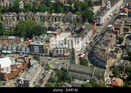 aerial view of Muswell Hill in London N10 Stock Photo