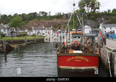 boats in Port Askaig harbour Isle of Islay Scotland  July 2013 Stock Photo