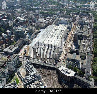 aerial view of Paddington Station in London W2 Stock Photo