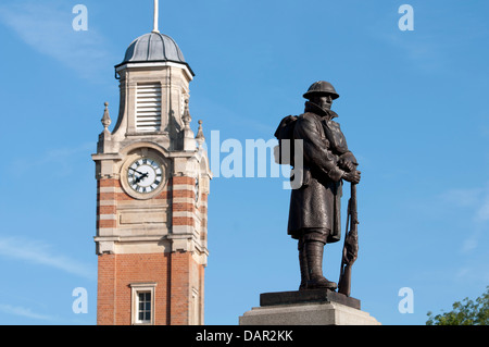 War Memorial and Town Hall, Sutton Coldfield, West Midlands, England, UK Stock Photo