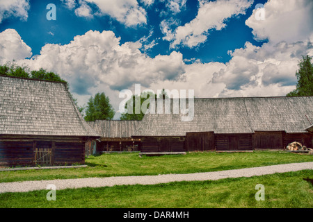 The Orava Ethnographic Park Museum in Zubrzyca Górna, Poland Stock Photo