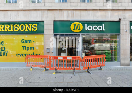 New Oxford Street, London, UK. 17th July 2013. The  Morrisons Local on New Oxford Street, this was Jessops photographic retailers flagship store. Credit:  Matthew Chattle/Alamy Live News Stock Photo