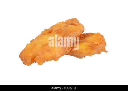 deep fried haddock fish in batter Stock Photo