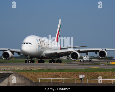 A6-EEC Emirates Airbus A380-861 - cn 110 at Schiphol (Amsterdam Airport) 04 Stock Photo