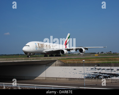 A6-EEC Emirates Airbus A380-861 - cn 110 at Schiphol (Amsterdam Airport) 08 Stock Photo
