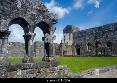 Cong Abbey Cloister and church Cong Co County Mayo Eire Republic of Ireland Stock Photo