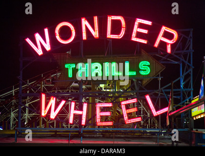 Wonder Wheel in Coney Island Brooklyn Stock Photo
