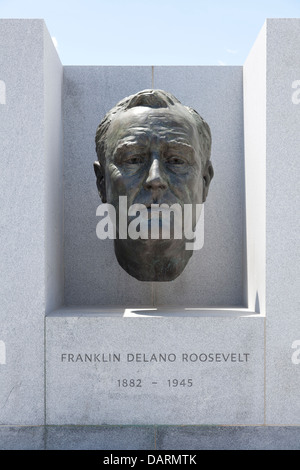 Monument in Four Freedoms Park on Roosevelt Island in New York City Stock Photo