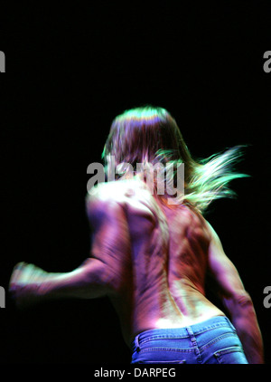 American singer, songwriter, musician, and actor Iggy Pop performs live in Palma de Mallorca, on the Spanish island Stock Photo