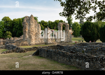 Bury St Edmunds Abbey Ruins Stock Photo