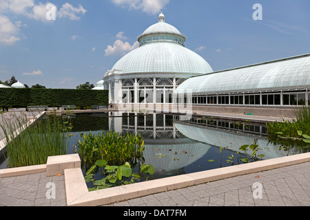 The Enid A. Haupt Conservatory of the Botanical Garden in the Bronx, New York City Stock Photo