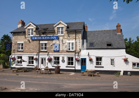 The Cross Keys Inn, Goodrich a village in the Wye Valley Herefordshire England UK Stock Photo