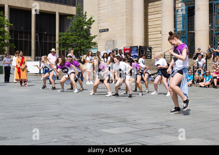 Chance to Dance in Sheffield on 13th July 2013.  A fusion of different dancing styles around the city centre. Stock Photo