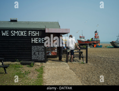 Aldeburgh, on the Suffolk coast attracts visitors from afar to enjoy the Old English charm of this attractive coastal town. Stock Photo