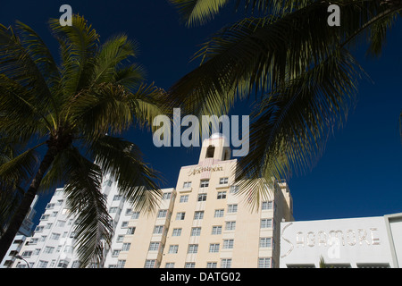 ART DECO HOTELS COLLINS AVENUE MIAMI BEACH FLORIDA USA Stock Photo