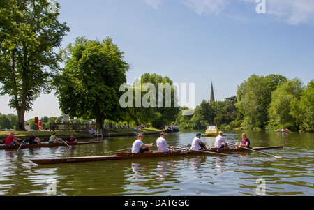 13th July 2013. Stratford Upon Avon. Participants in the Stratford Fun Regatta Stock Photo