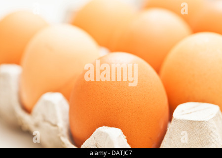 Eggs in a package Stock Photo