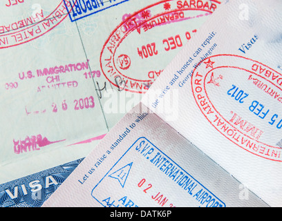 Passport, Visa and Immigration concept Stock Photo