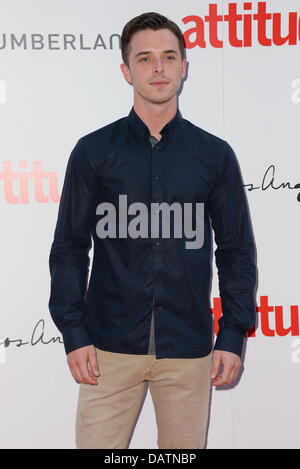 London, UK. 18th July, 2013. Sol Heras cast from Coronation Street attends the Attitude First Gay Magazine's Launch ,World's Sexiest 100 Men 2013 summer party in London. Credit:  See Li/Alamy Live News Stock Photo